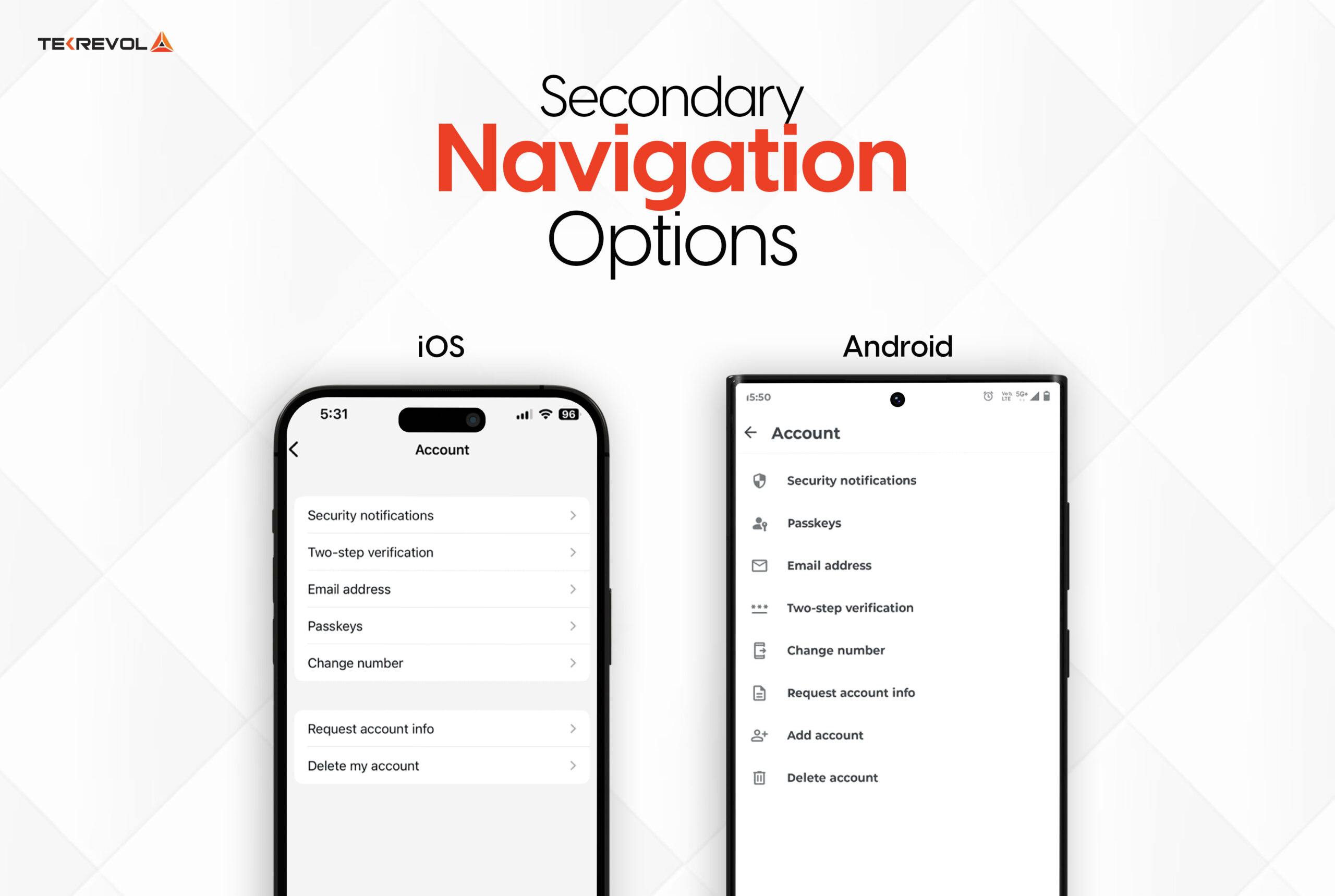 secondary navigation options 