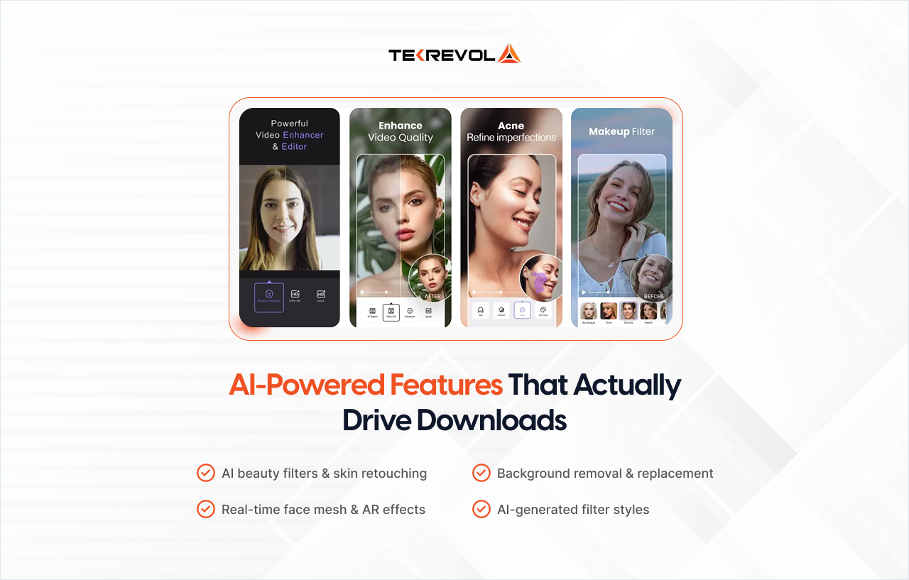 AI-Powered features that actually drive downloads, and each requires a fundamentally different technical implementation